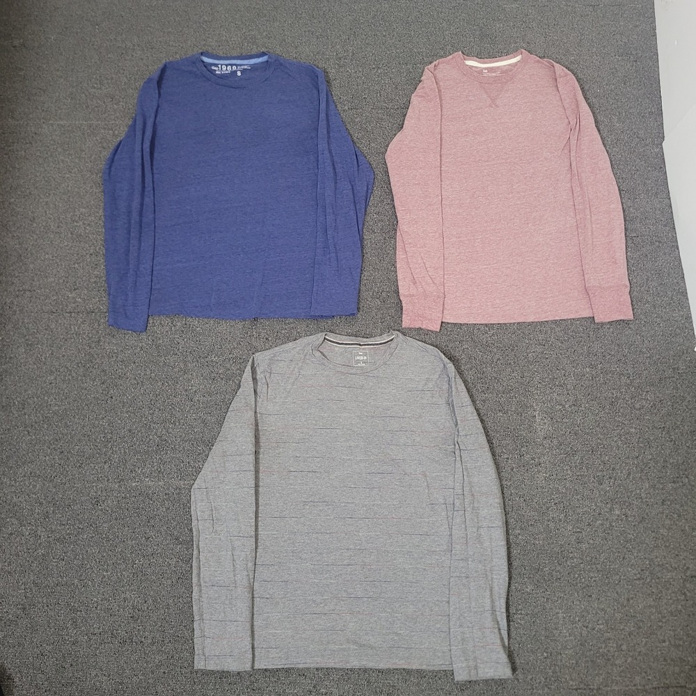 Gap Size Small Long Sleeve Shirt Bundle Women's Blue Pink Grey Lot of 3